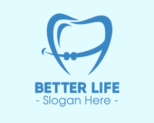 Orthodontist Dental Tooth Braces logo design