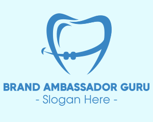 Orthodontist Dental Tooth Braces logo design