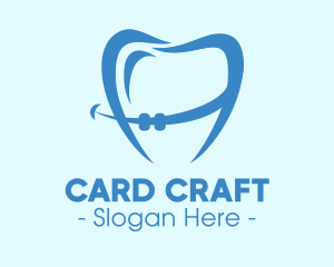 Orthodontist Dental Tooth Braces logo design