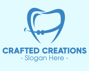 Orthodontist Dental Tooth Braces logo design