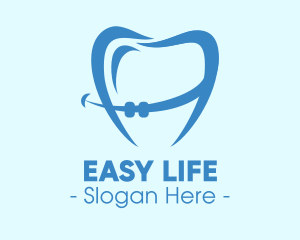 Orthodontist Dental Tooth Braces logo design