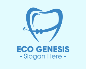 Orthodontist Dental Tooth Braces logo design