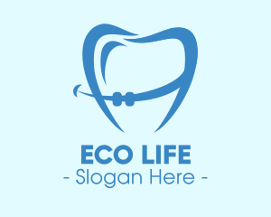 Orthodontist Dental Tooth Braces logo design