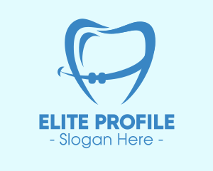 Orthodontist Dental Tooth Braces logo design