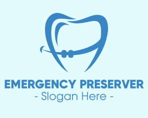 Orthodontist Dental Tooth Braces logo design