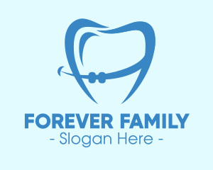 Orthodontist Dental Tooth Braces logo design