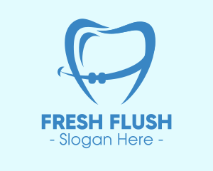 Orthodontist Dental Tooth Braces logo design