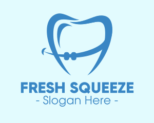 Orthodontist Dental Tooth Braces logo design