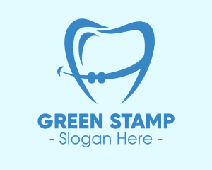 Orthodontist Dental Tooth Braces logo design