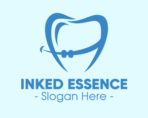 Orthodontist Dental Tooth Braces logo design