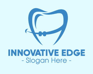 Orthodontist Dental Tooth Braces logo design