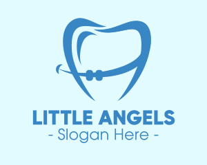 Orthodontist Dental Tooth Braces logo design