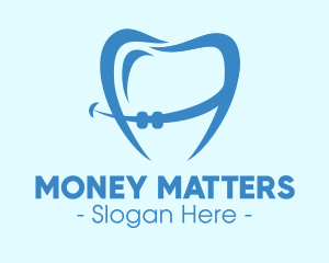 Orthodontist Dental Tooth Braces logo design