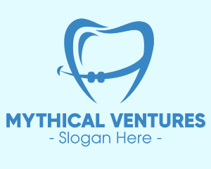 Orthodontist Dental Tooth Braces logo design