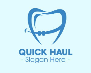 Orthodontist Dental Tooth Braces logo design