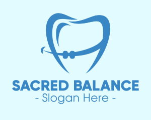 Orthodontist Dental Tooth Braces logo design