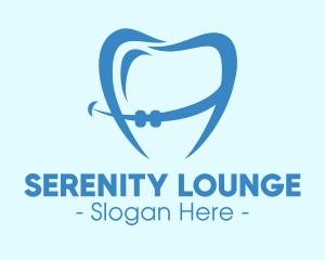 Orthodontist Dental Tooth Braces logo design