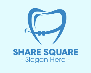 Orthodontist Dental Tooth Braces logo design