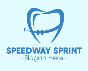 Orthodontist Dental Tooth Braces logo design