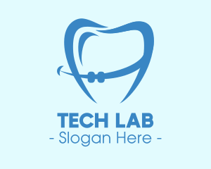 Orthodontist Dental Tooth Braces logo design