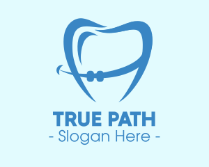 Orthodontist Dental Tooth Braces logo design