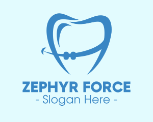 Orthodontist Dental Tooth Braces logo design