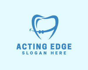 Orthodontist Dental Tooth Braces logo design