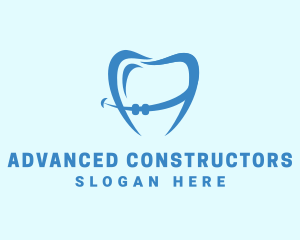 Orthodontist Dental Tooth Braces logo design