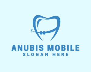 Orthodontist Dental Tooth Braces logo design