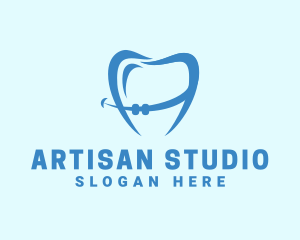 Orthodontist Dental Tooth Braces logo design