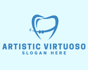 Orthodontist Dental Tooth Braces logo design