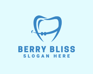 Orthodontist Dental Tooth Braces logo design