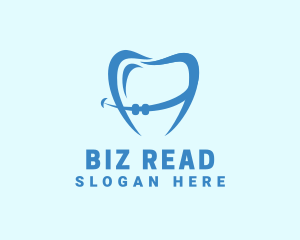 Orthodontist Dental Tooth Braces logo design