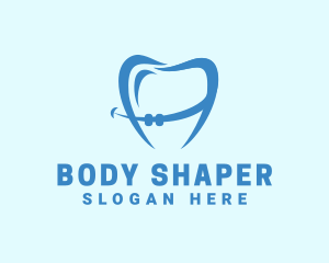 Orthodontist Dental Tooth Braces logo design