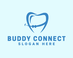 Orthodontist Dental Tooth Braces logo design