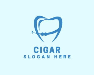 Orthodontist Dental Tooth Braces logo design