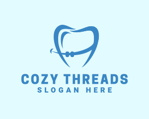 Orthodontist Dental Tooth Braces logo design