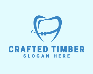 Orthodontist Dental Tooth Braces logo design