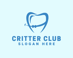 Orthodontist Dental Tooth Braces logo design