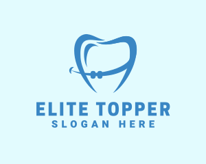 Orthodontist Dental Tooth Braces logo design