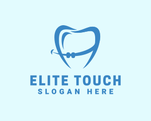 Orthodontist Dental Tooth Braces logo design