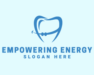 Orthodontist Dental Tooth Braces logo design