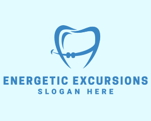 Orthodontist Dental Tooth Braces logo design