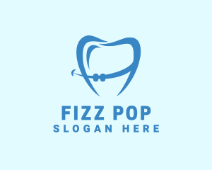 Orthodontist Dental Tooth Braces logo design