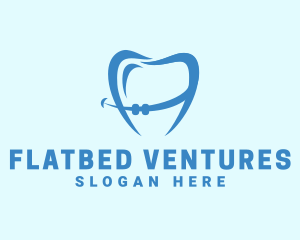 Orthodontist Dental Tooth Braces logo design