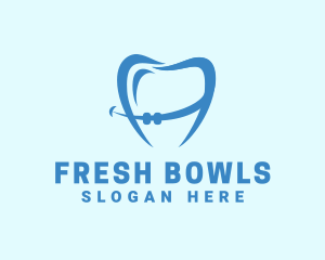 Orthodontist Dental Tooth Braces logo design