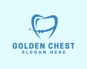 Orthodontist Dental Tooth Braces logo design