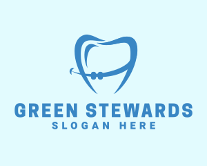 Orthodontist Dental Tooth Braces logo design