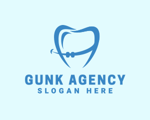 Orthodontist Dental Tooth Braces logo design