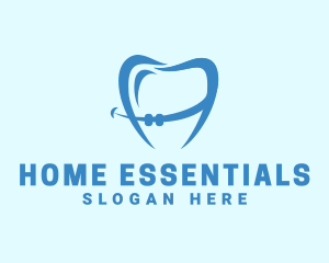 Orthodontist Dental Tooth Braces logo design